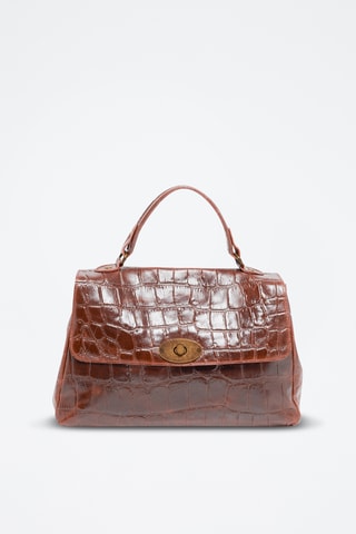 Mala de couro Lisa - Camel