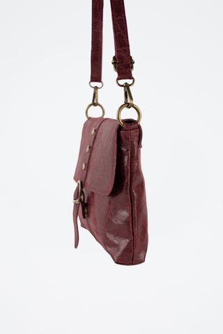 Sac bandoulière en cuir Otis - Bordeaux