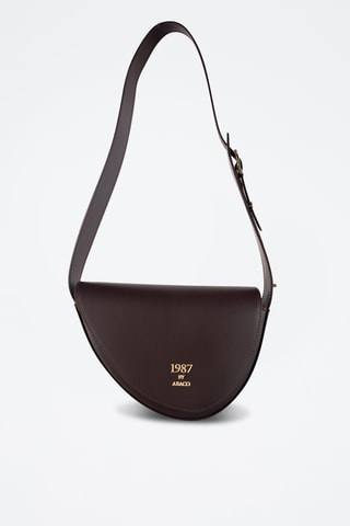 Sac bandoulière en cuir Raily - Bordeaux