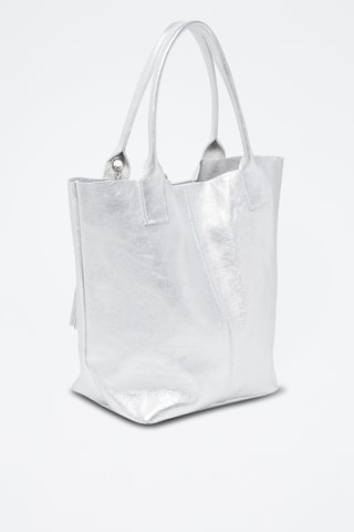 Sac porté épaule en cuir Yana - Argenté