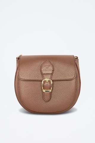 Sac bandoulière en cuir Polly  - Marron