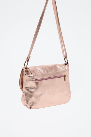 Sac bandoulière en cuir Lana - Doré et rose