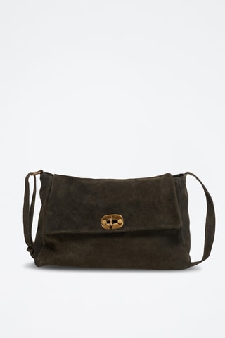 Sac bandoulière en nubuck Ana - Vert foncé