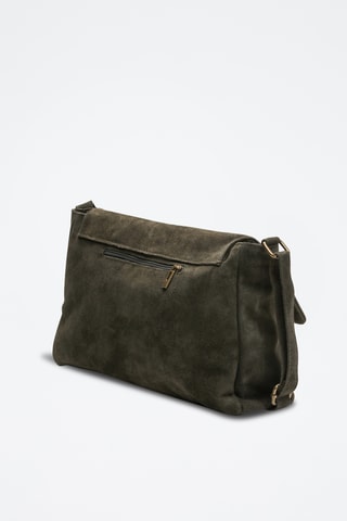 Sac bandoulière en nubuck Ana - Vert foncé