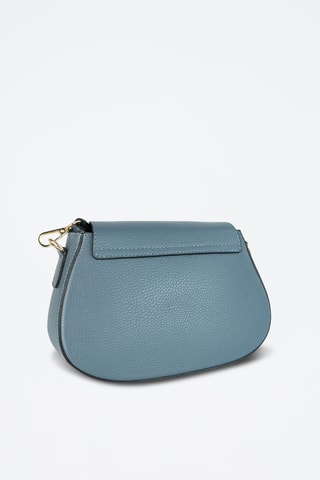 Sac bandoulière en cuir FAE  - Bleu clair