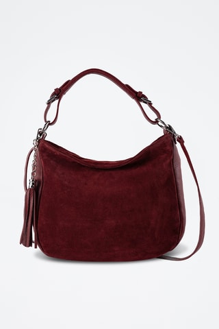 Sac bandoulière en nubuck Kai - Bordeaux