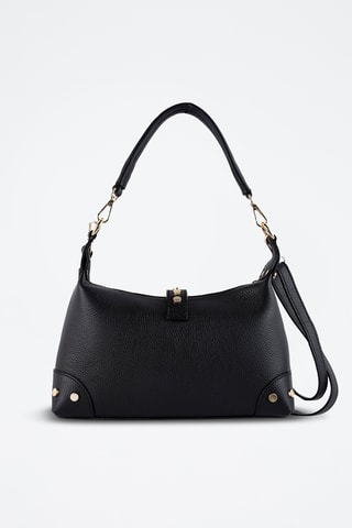 Sac bandoulière en cuir Jim - Noir
