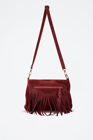 Sac bandoulière en nubuck Nox - Bordeaux