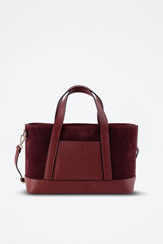 Sac bandoulière en nubuck Belly - Bordeaux