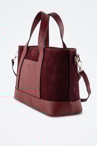 Sac bandoulière en nubuck Belly - Bordeaux