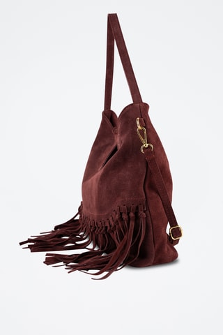 Sac bandoulière en nubuck Vega - Bordeaux
