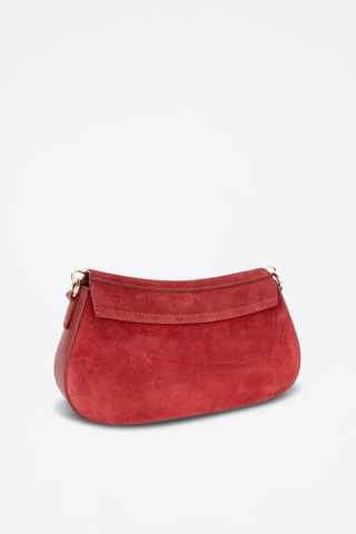 Sac porté épaule en nubuck Cyra  - Bordeaux