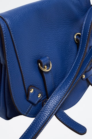 Mala de couro Mini Jamily - Azul