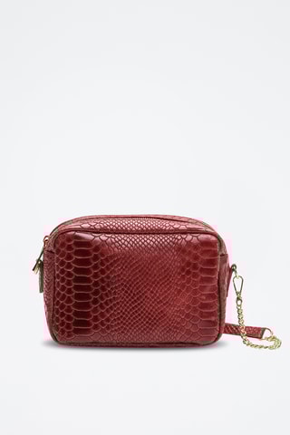 Sac bandoulière en cuir Cleo - Bordeaux