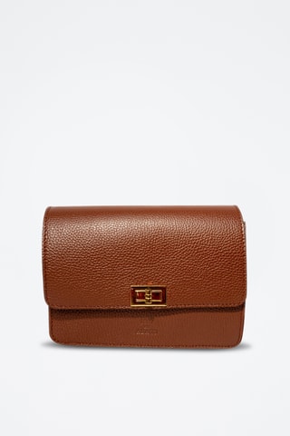 Sac bandoulière en cuir Gaya - Marron