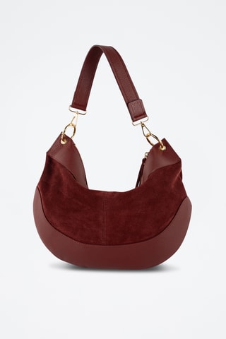 Sac bandoulière en nubuck Kael - Bordeaux