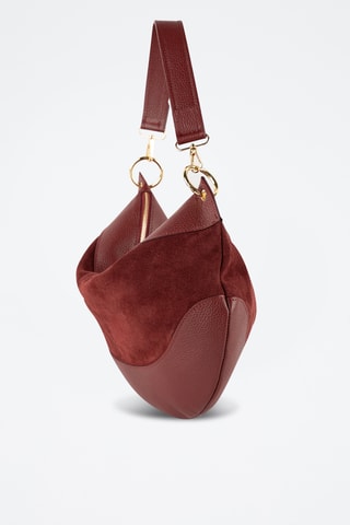 Sac bandoulière en nubuck Kael - Bordeaux