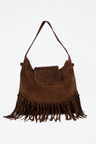 Mala a tiracolo de couro Vega - Castanho