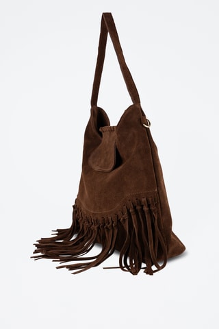 Mala a tiracolo de couro Vega - Castanho