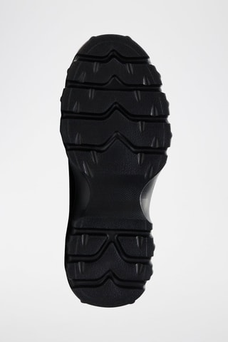 Sabot platform in pelle - Nero