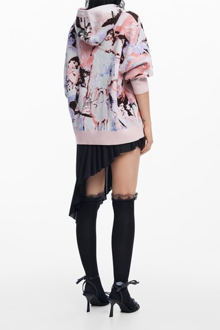 Maglia regular con cappuccio - Rosa