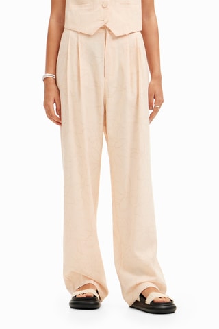 Pantaloni straight - Beige