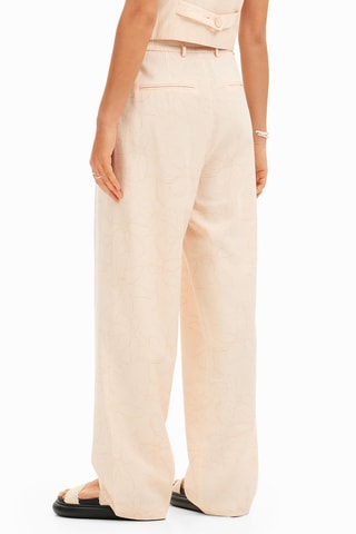 Pantaloni straight - Beige