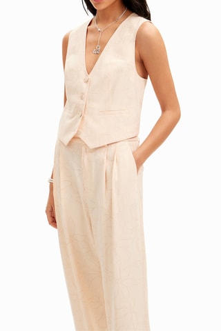 Pantaloni straight - Beige