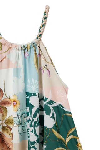 Top - Ecrù e petrolio