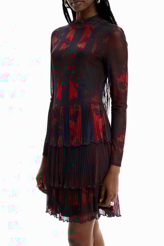 Abito con volant - Nero