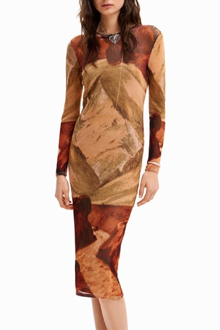 Abito a tubino - Marrone