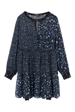 Abito a trapezio - Nero e blu