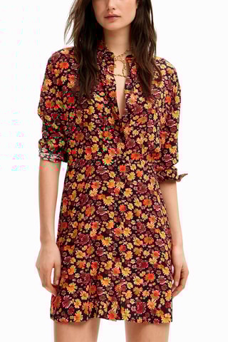 Abito a camicia - Rosso e arancione