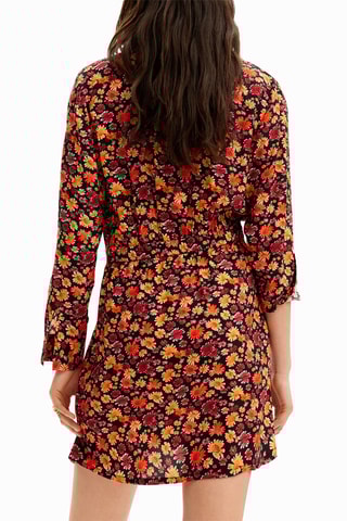 Abito a camicia - Rosso e arancione