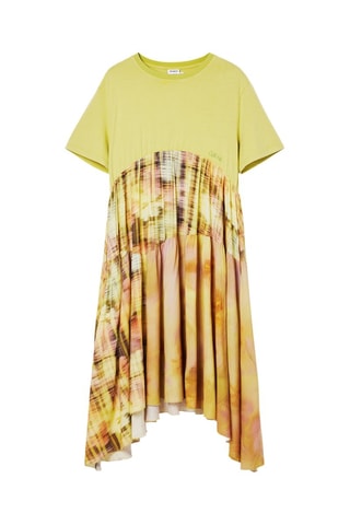 Abito effetto trompe-l’œil - Giallo