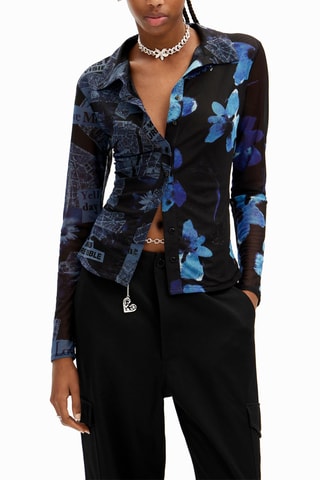 Camicia - Nero e blu