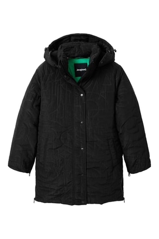 Piumino con cappuccio - Nero