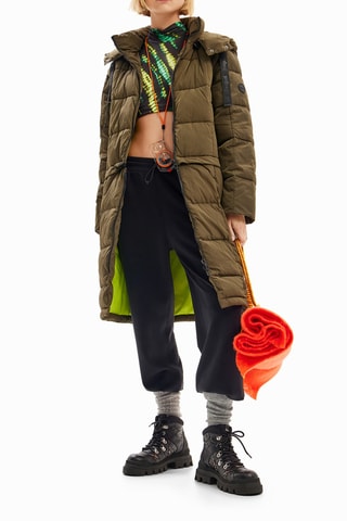 Piumino oversize effetto 2 in 1. - Verde