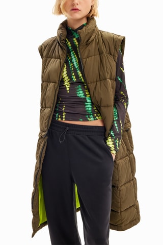 Piumino oversize effetto 2 in 1. - Verde