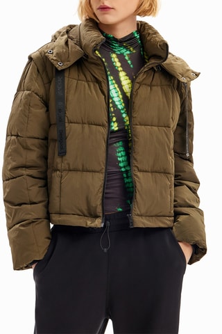 Piumino oversize effetto 2 in 1. - Verde