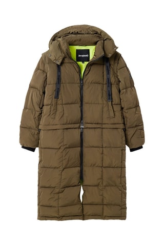 Piumino oversize effetto 2 in 1. - Verde