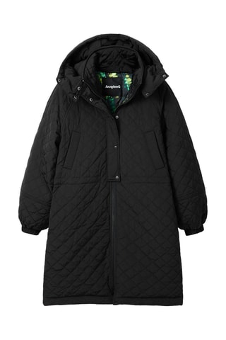 Piumino con cappuccio - Nero