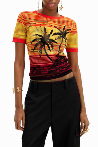 Top - Rosso e giallo