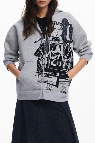 Felpa con cappuccio - Grigio