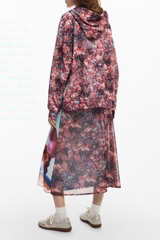 Felpa oversize con cappuccio - Rosa