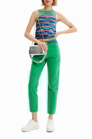 Top - Blu elettrico e verde chiaro