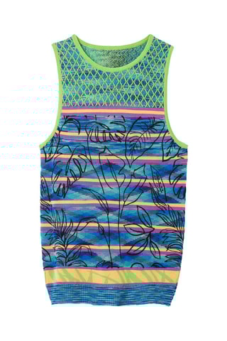 Top - Blu elettrico e verde chiaro