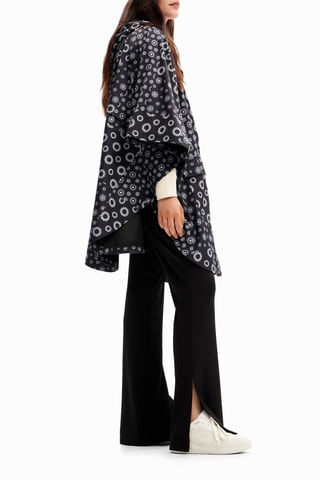 Mantella con cappuccio - Nero