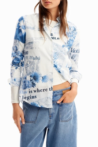 Camicia regular - Bianco