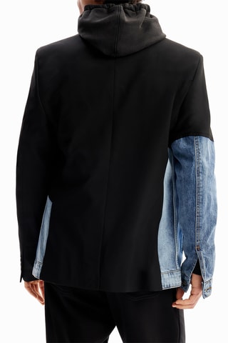 Blazer regular - Nero e blu